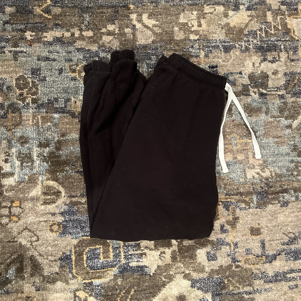 SO Black Joggers with White Drawstring